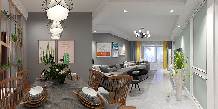 白蒙蒙-锦园12#-2-604全屋-装修设计方案