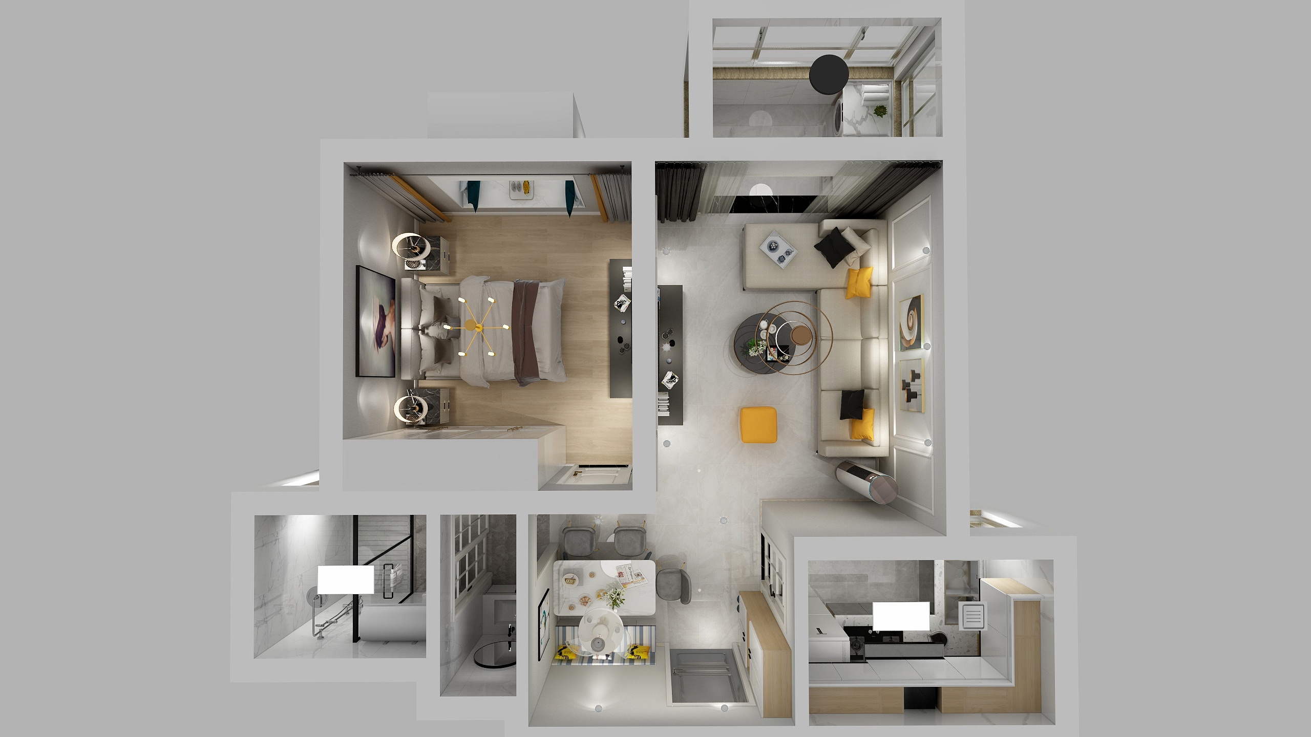 W旎-梅香苑一房A-装修设计方案
