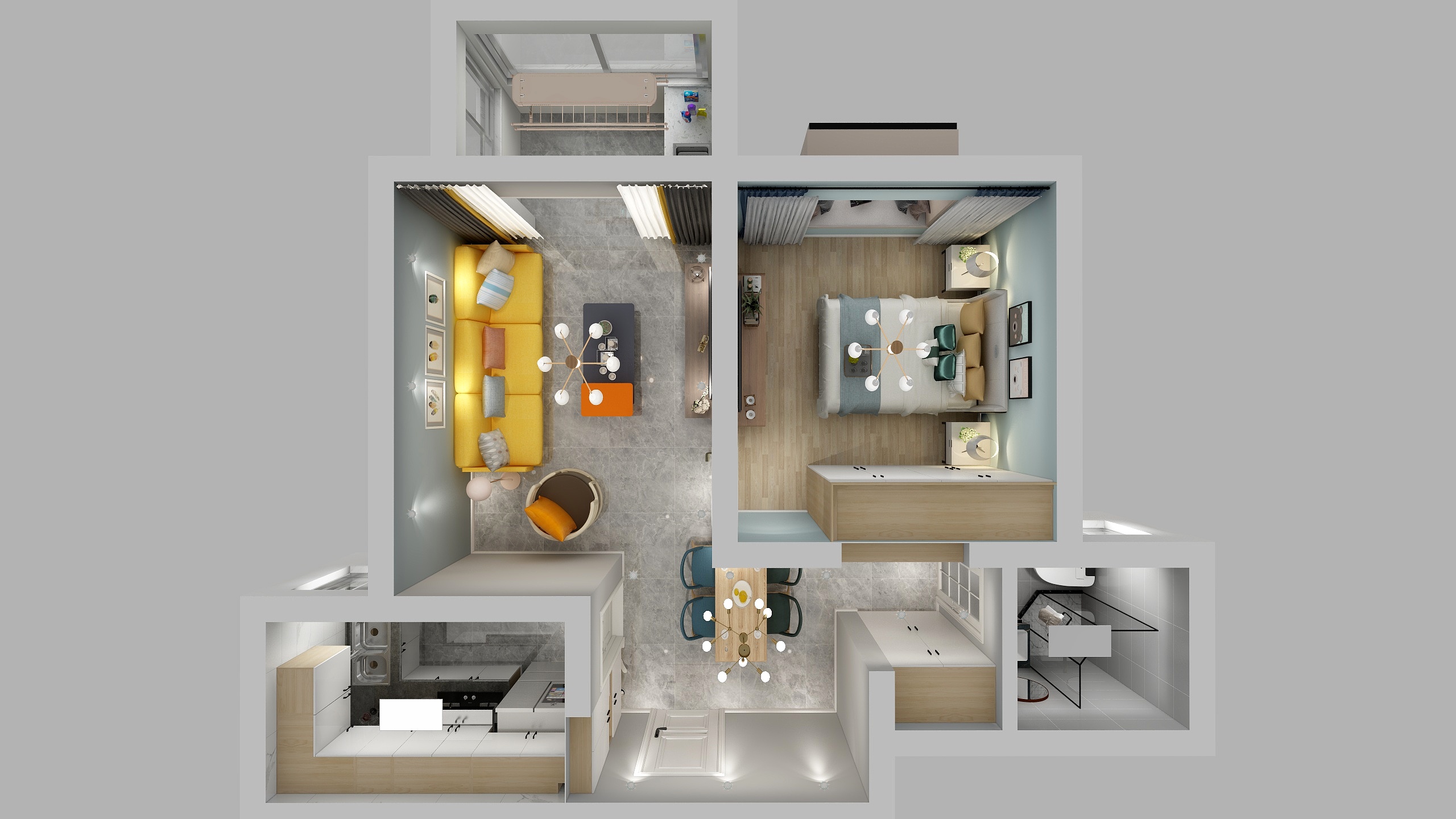 W旎-梅香苑一房Ｂ-装修设计方案