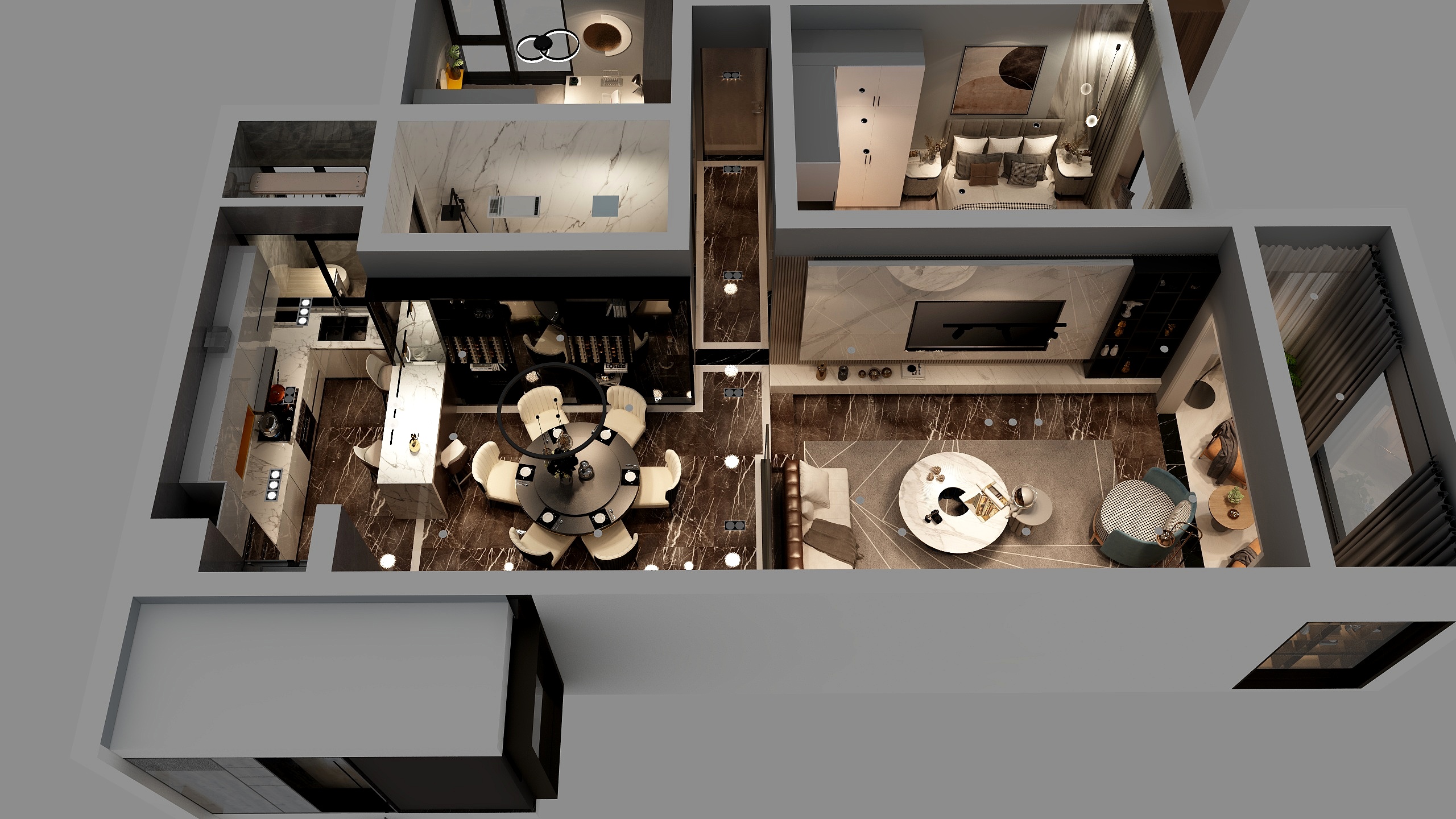 莫明先生-水韵天颐施姐雅居-装修设计方案