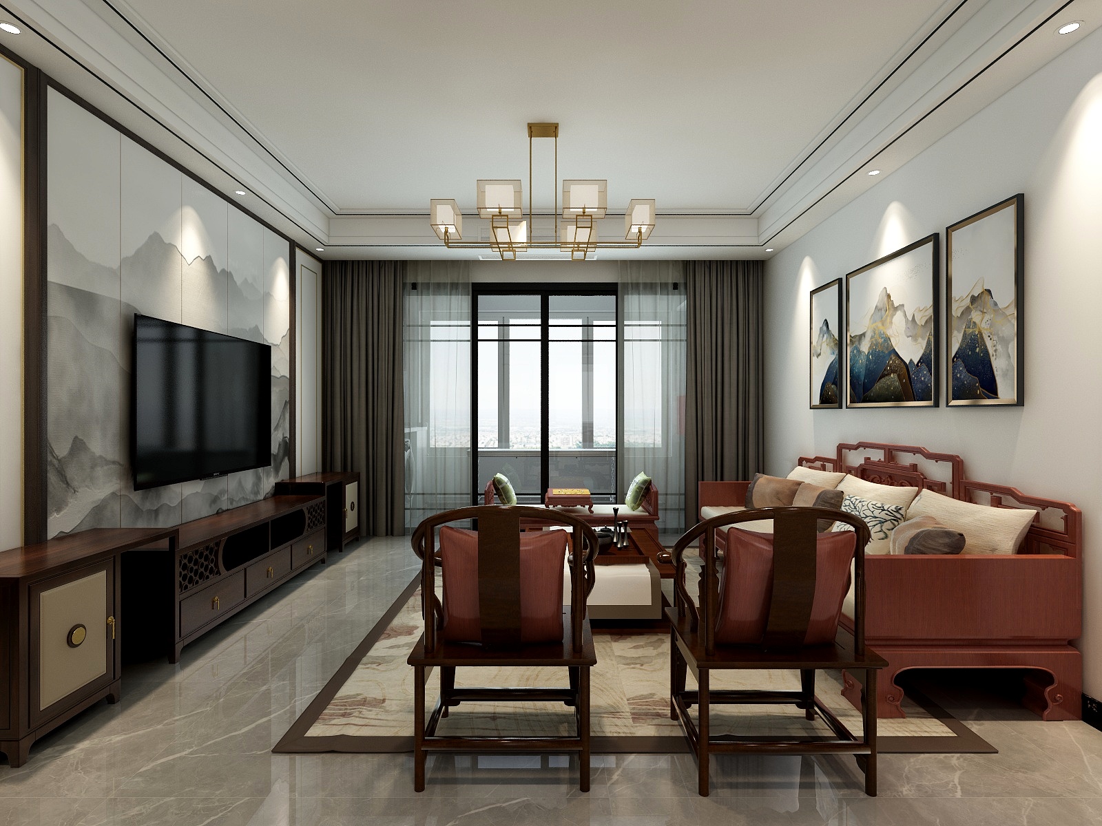 A设计师阿浩-华溪地-新中式装修效果图