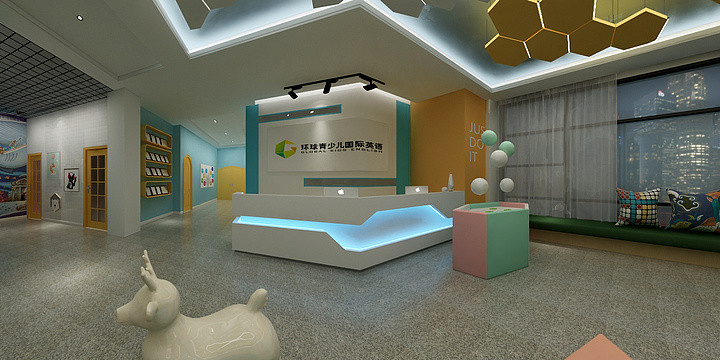 橙子空间设计-环岛国际英语（蓝城印象店）-装修设计方案