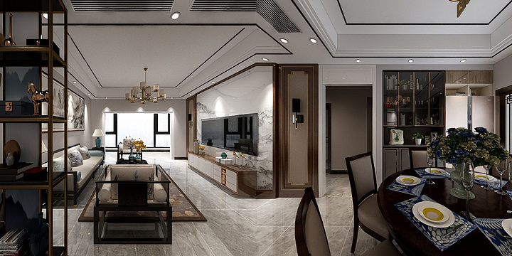 深圳市瑞庭装饰设计工程有限公司-潘女士雅居效果图-装修设计方案