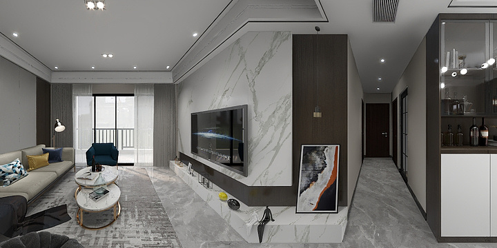 全案设计师谦-远洋天骄03户型120方-装修设计方案