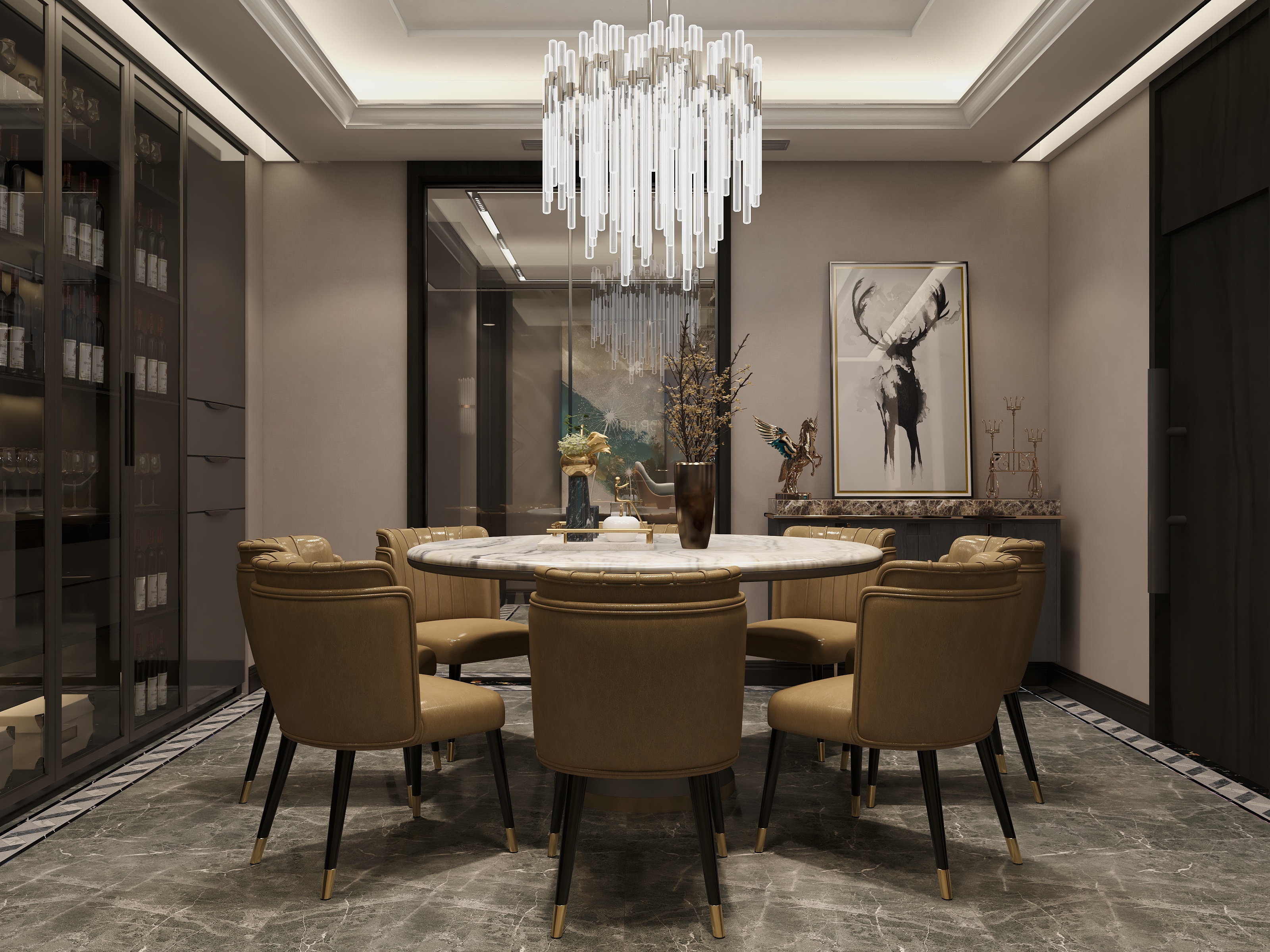 湛智华-港式420平5房-雨露装修效果图