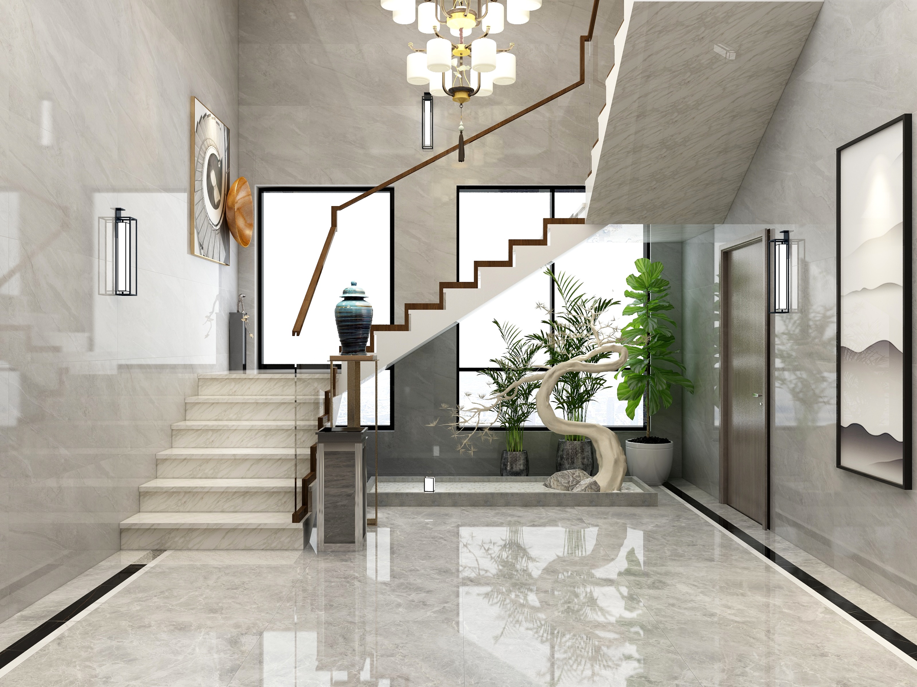 Submarine_wind-尚品之春会所-<16层>-楼梯方案2-装修设计方案