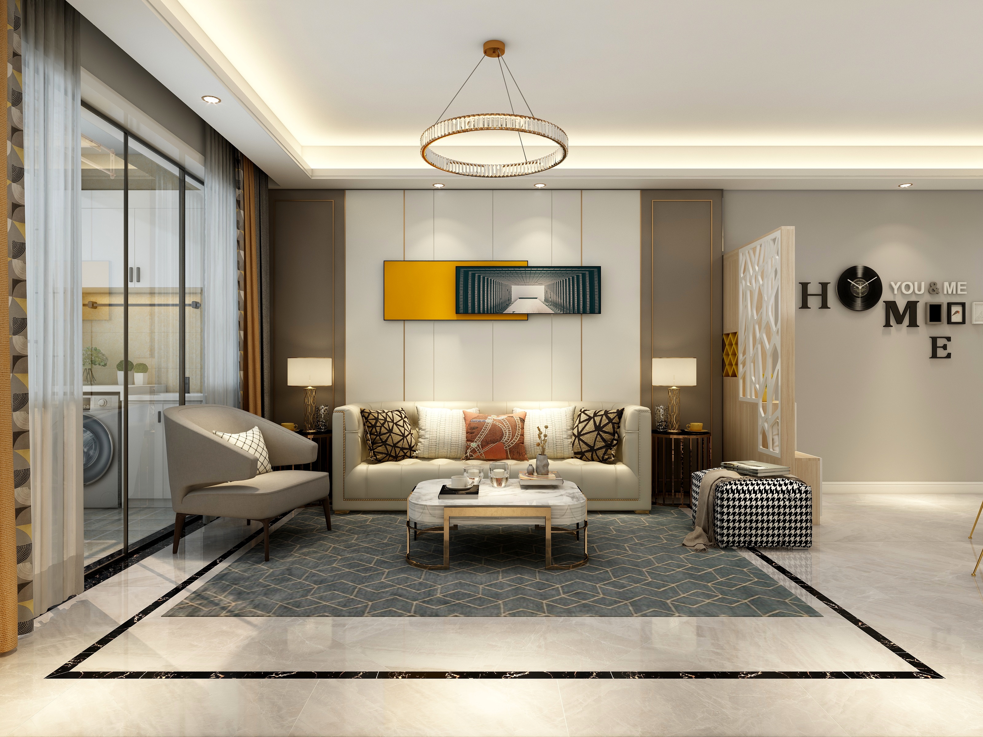 李立猛-温馨现代三居装修效果图