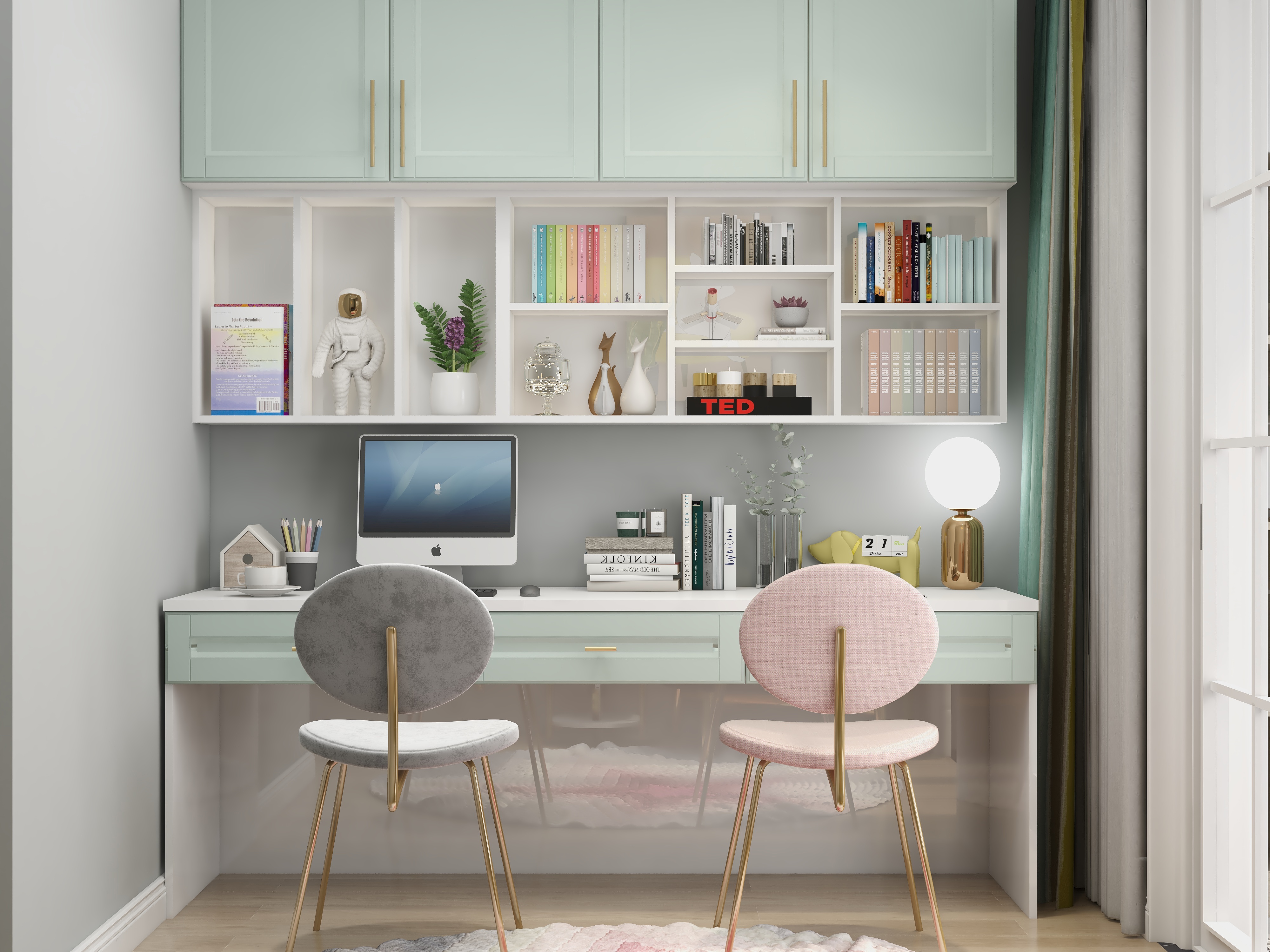 王思力-135平莫兰迪北欧轻奢风格装修效果图