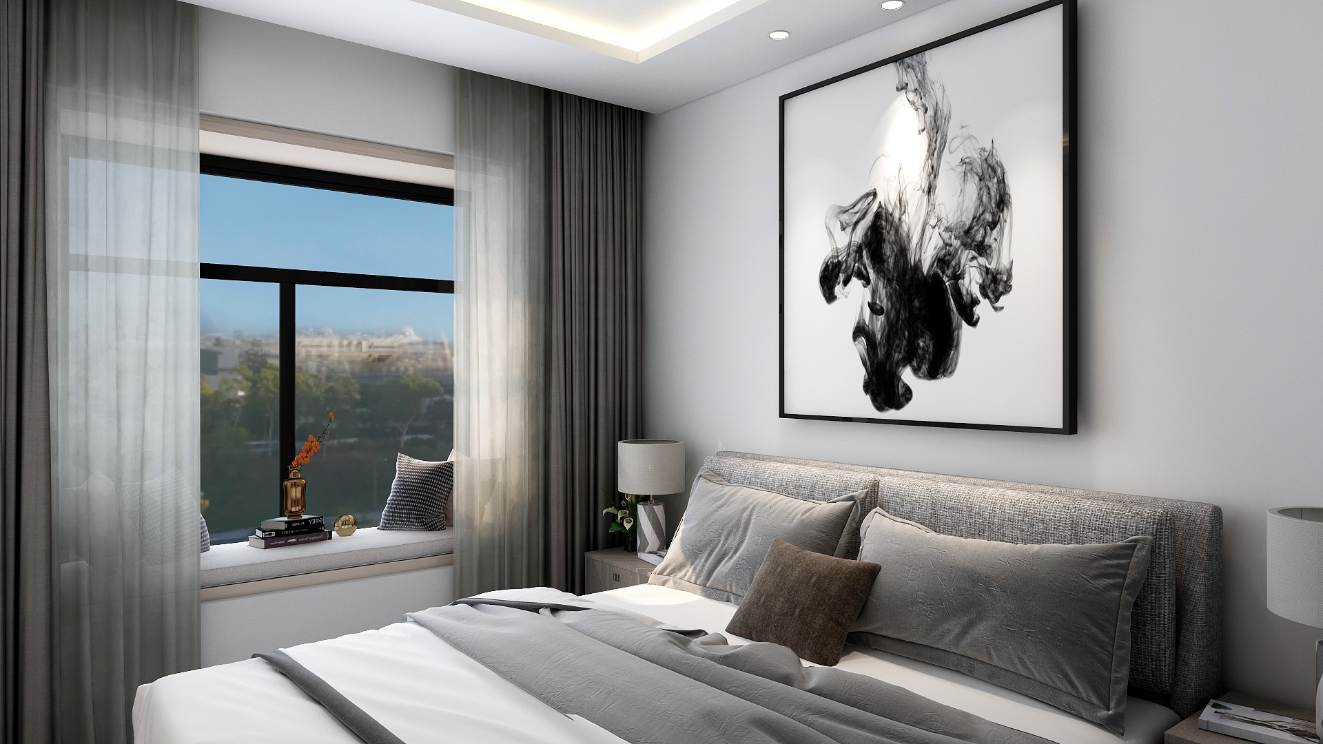 十沐宿设计工作室-现代轻奢简约4居室装修效果图