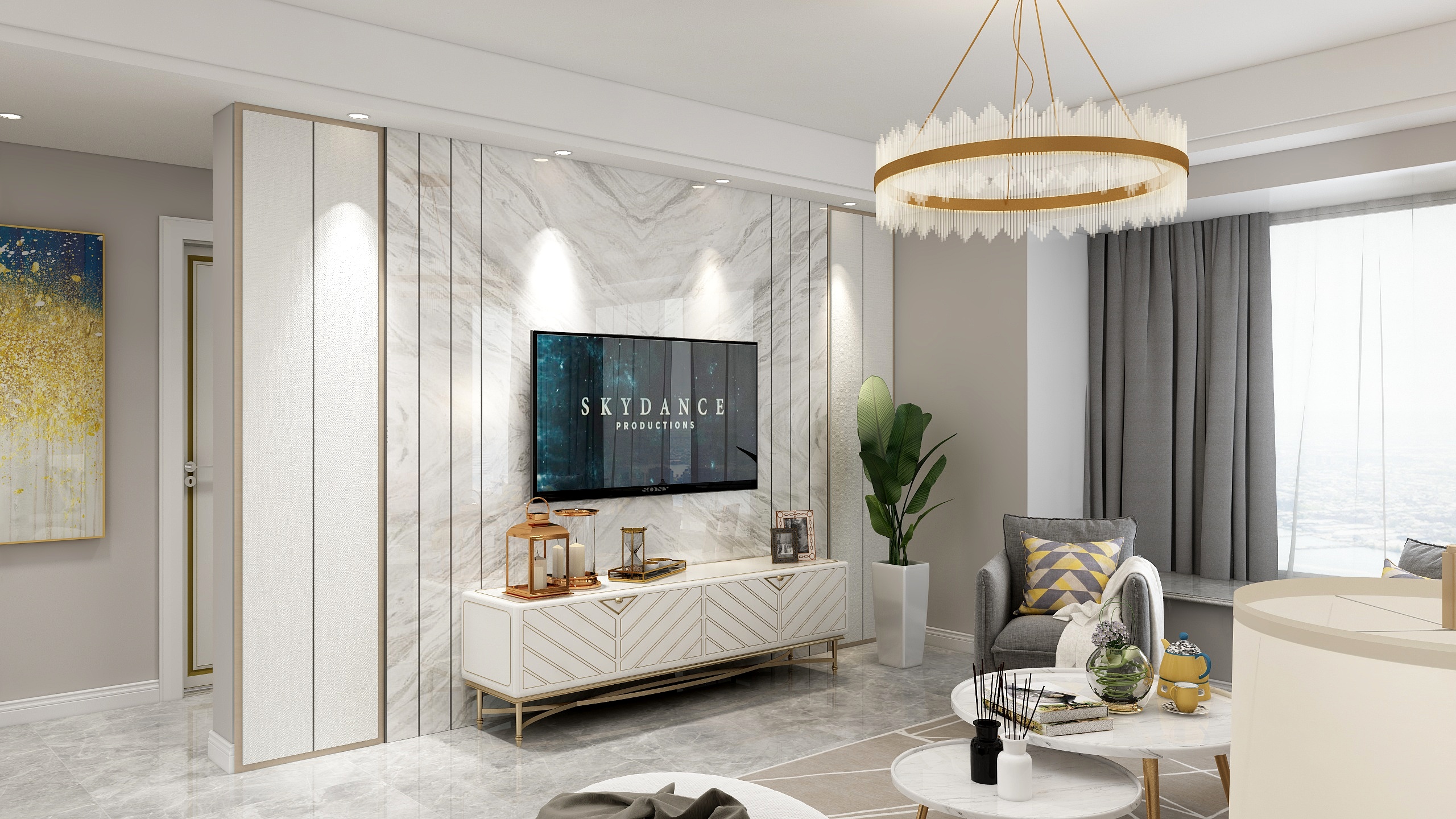 笑一个笑笑-雅居乐边套122(轻奢)-装修设计方案