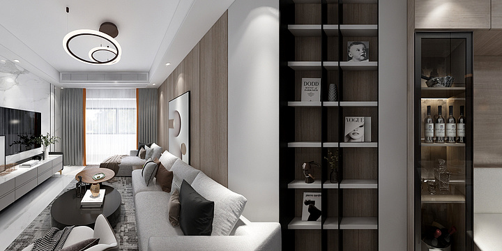 满晨-现代简约样板房-装修设计方案