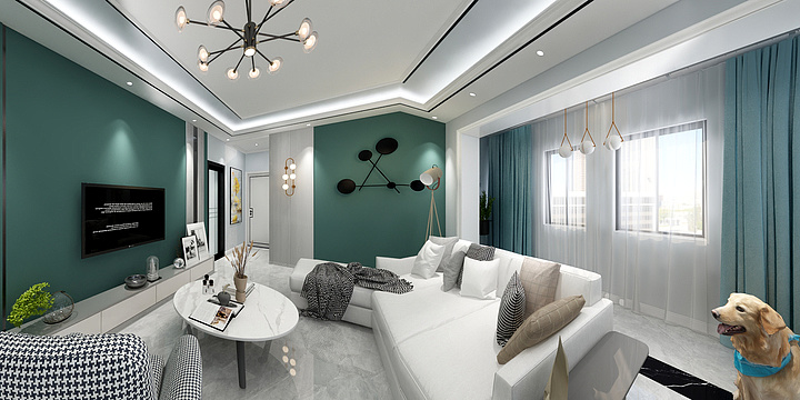 尚佳居装饰-瑞和园89.50㎡B户型3室2厅1卫-装修设计方案