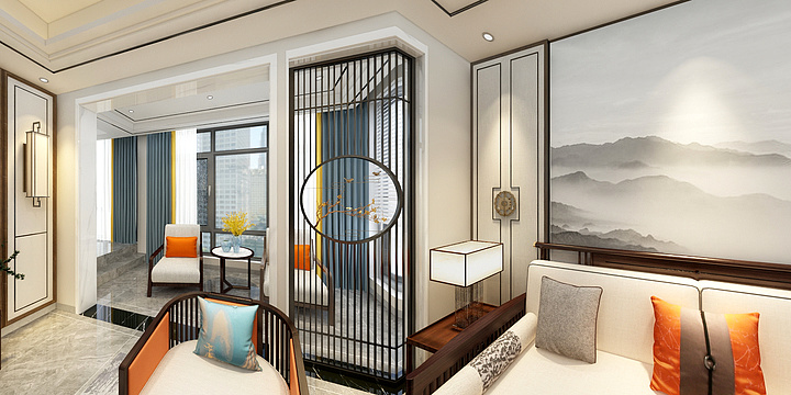 橙橙空间设计-金凤凰海景酒店720°漫游-装修设计方案