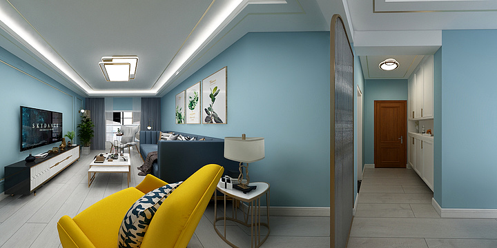 泊漫装饰-时代俊园6-701（北欧现代）-装修设计方案