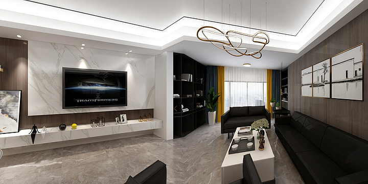 阴雨天的云-西成首府现代改-装修设计方案