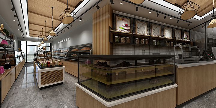 邦哥团队工作室-提拉米苏蛋糕店装修效果图