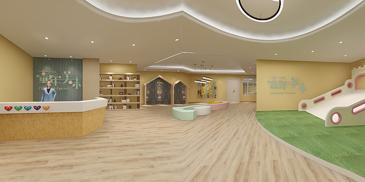 合四方装饰设计工程有限公司-河池少儿英语培训学校-装修设计方案