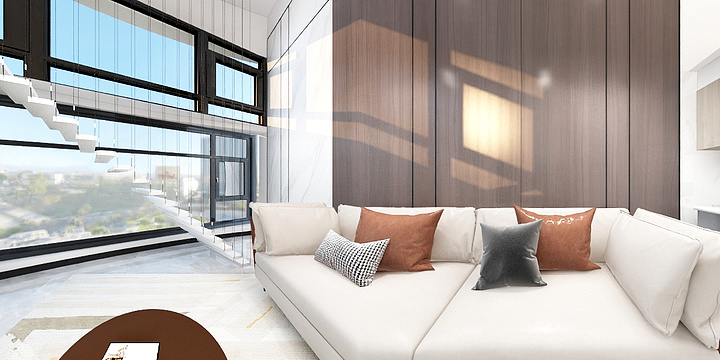 南岭里-新中式效果图-装修设计方案