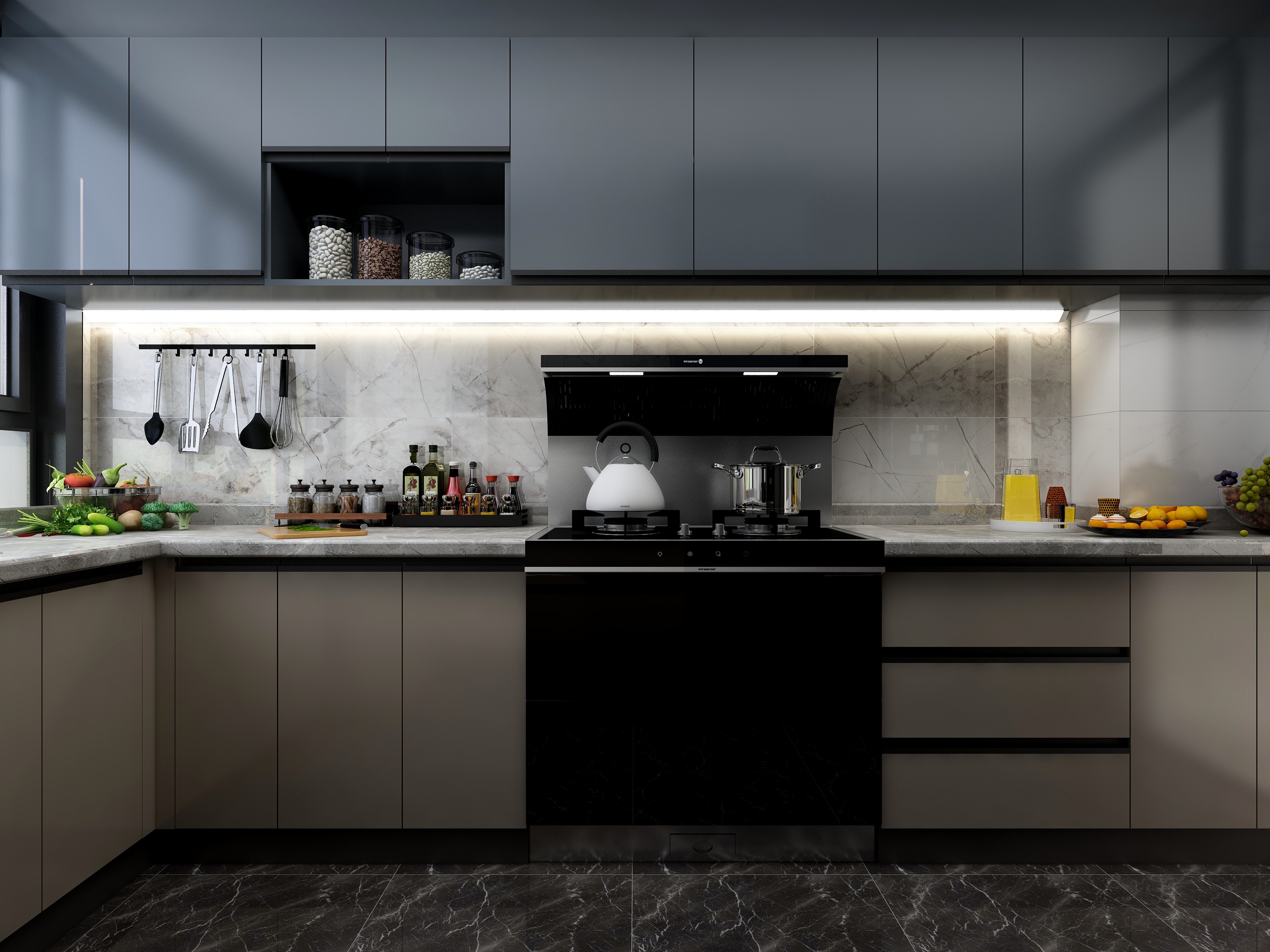 李青越-现代四居室装修效果图