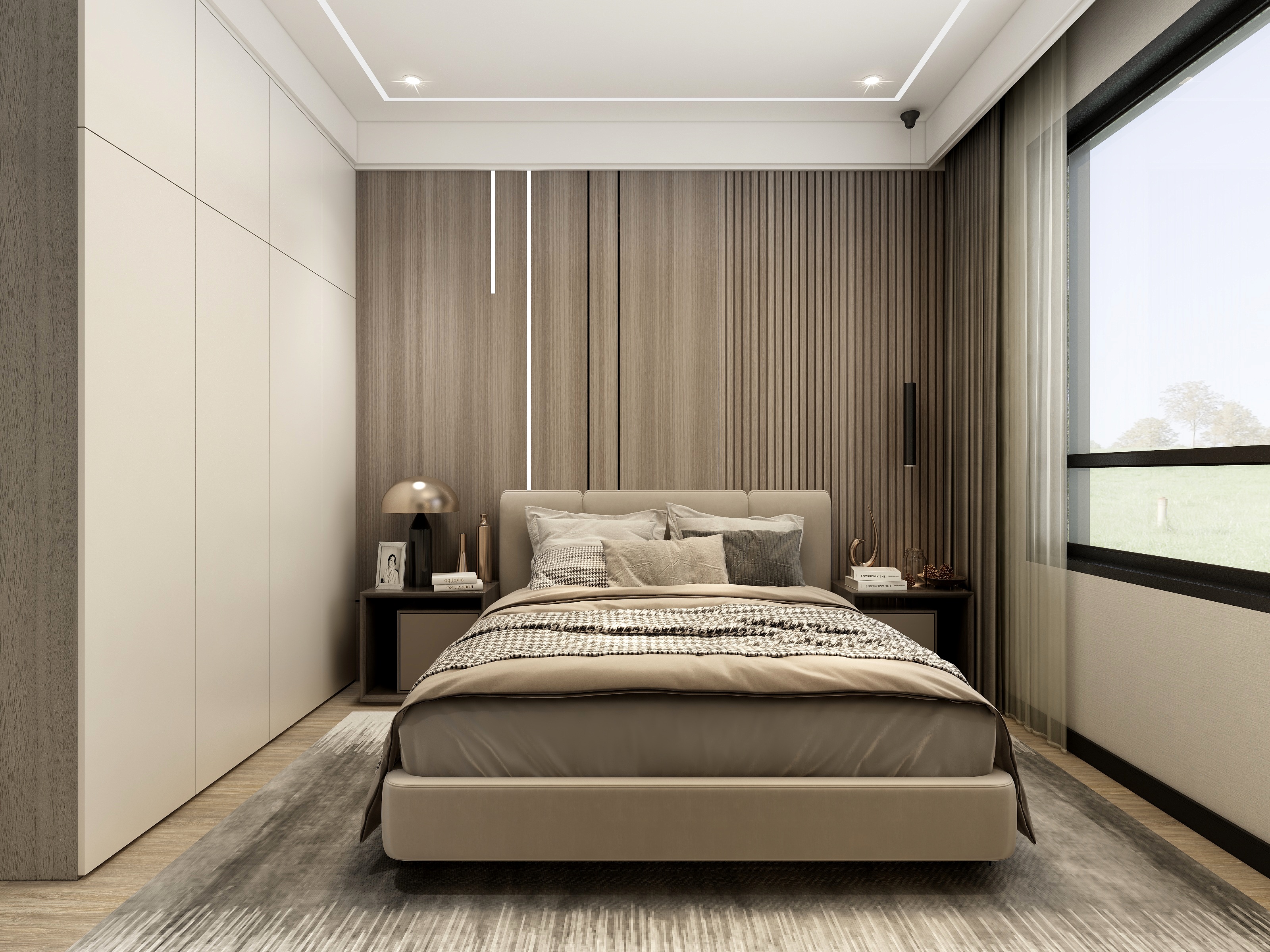 李青越-现代四居室装修效果图