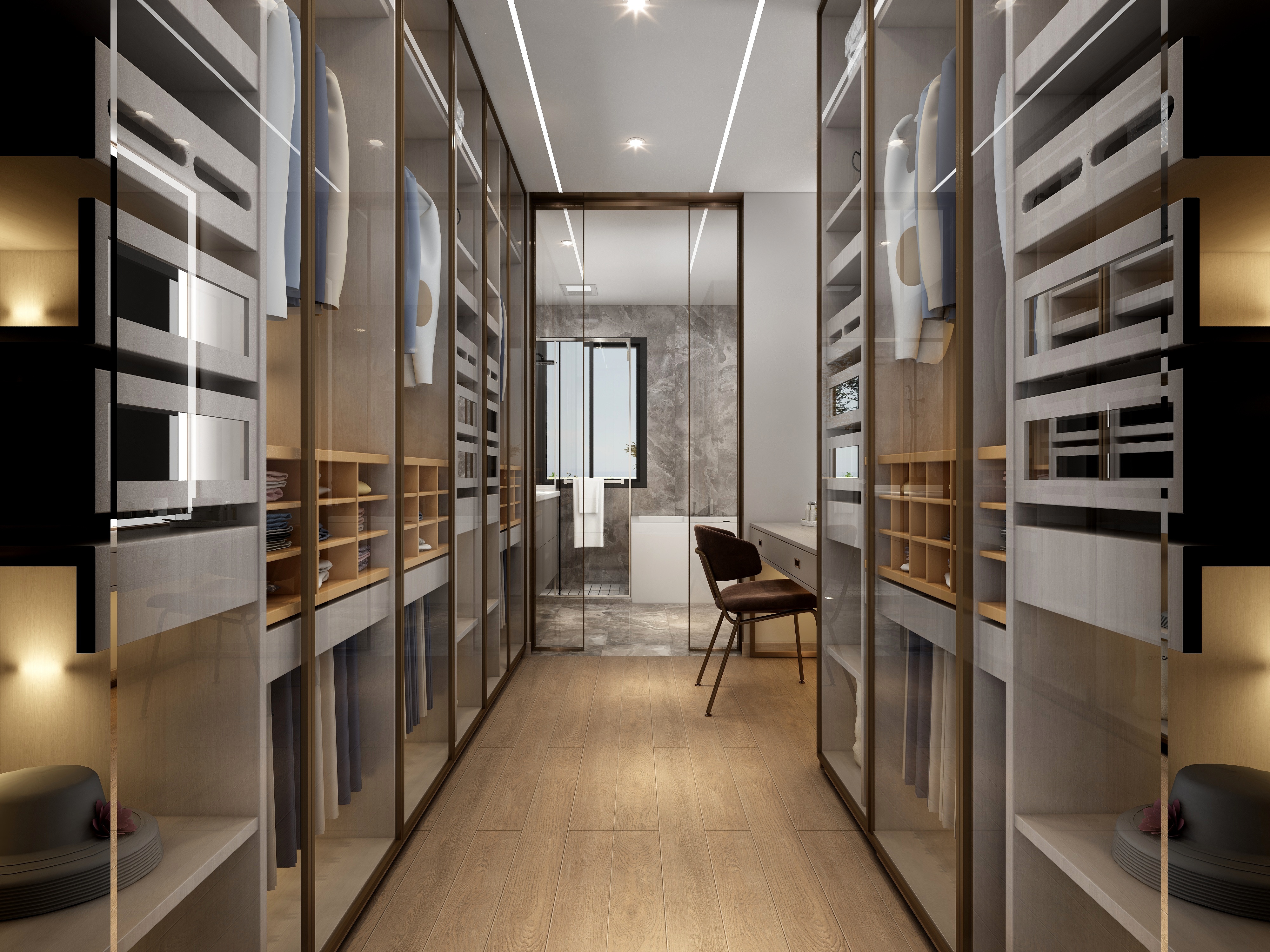 梁筑设计-《复式三层》新现代主义270平装修效果图