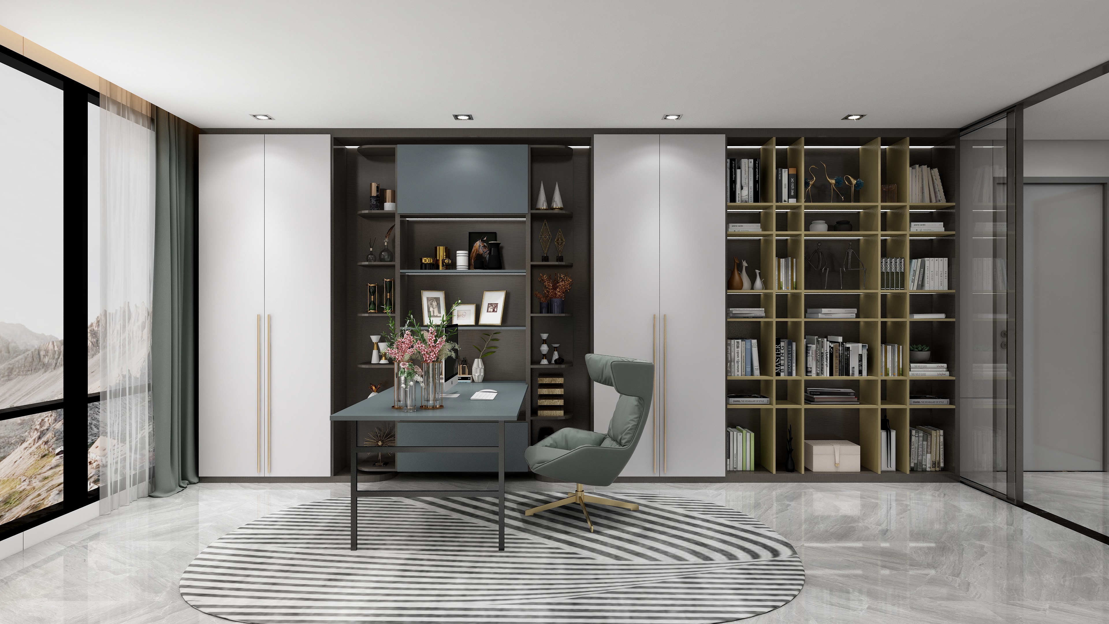 布凡设计的智慧门店系统-轻奢《重组莫兰迪》装修效果图