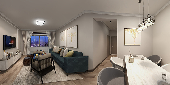 青舍Taqf-绿地国际城113-装修设计方案