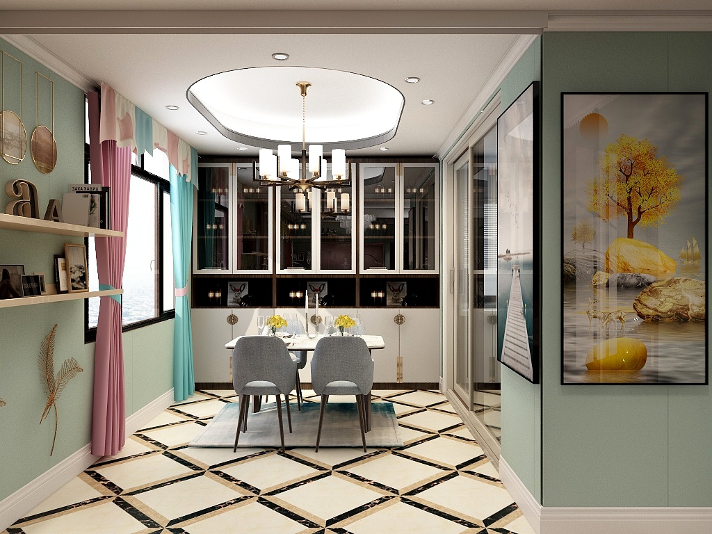 亚平nsxG-瑞和园89.50㎡B户型3室2厅1卫-装修设计方案