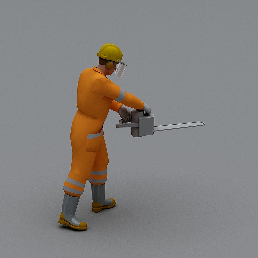消防员人物3D模型