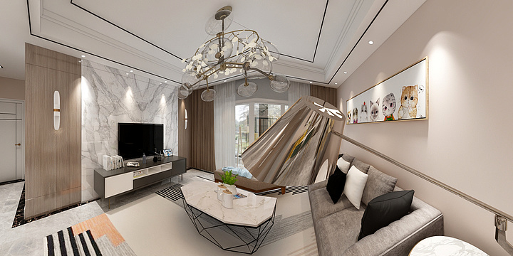 李明逸品全案-华润琨瑜府13-2404效果图-装修设计方案