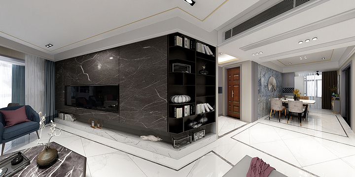 室内设计_胡-现代简约无主灯高级灰高级灰设计-装修设计方案