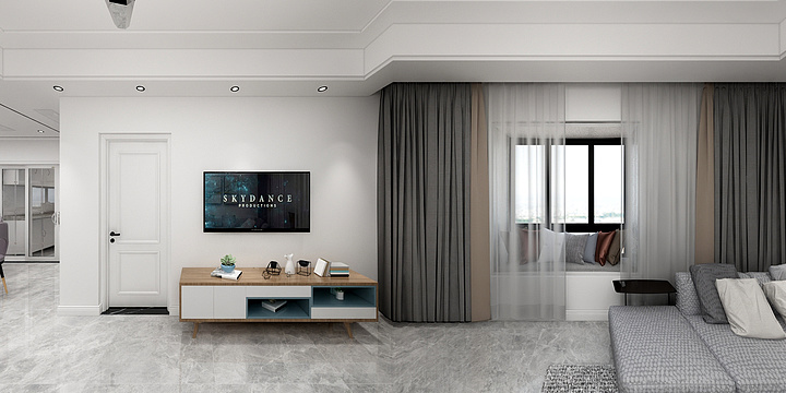 蓝色的三北-开发区裕景园-装修设计方案