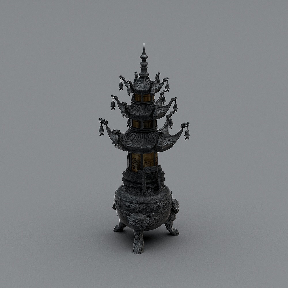 小众模型-香炉-13D模型