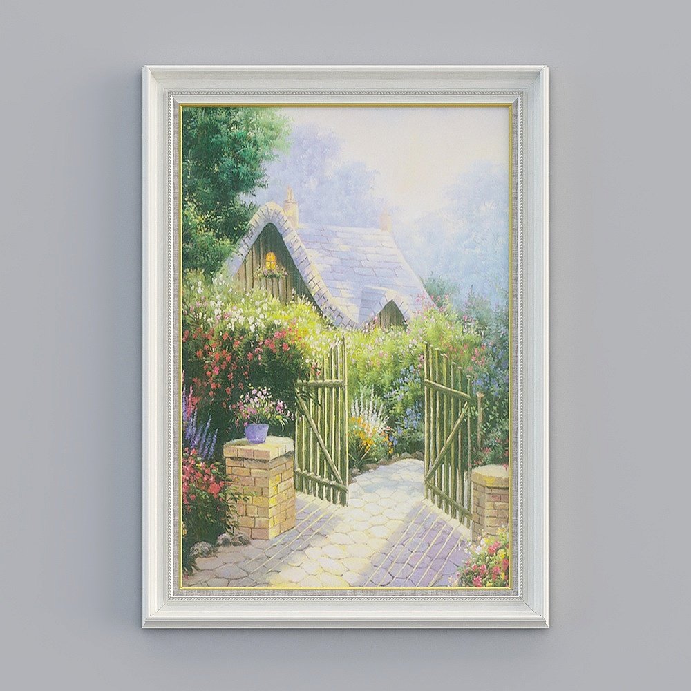 臣萱全屋配画-欧式玄关装饰画-洛可可-小木屋