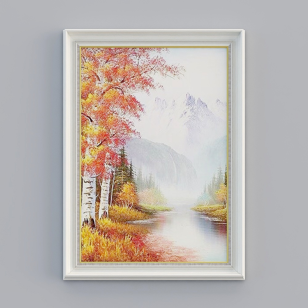 臣萱全屋配画-欧式玄关装饰画-洛可可-红杉树C