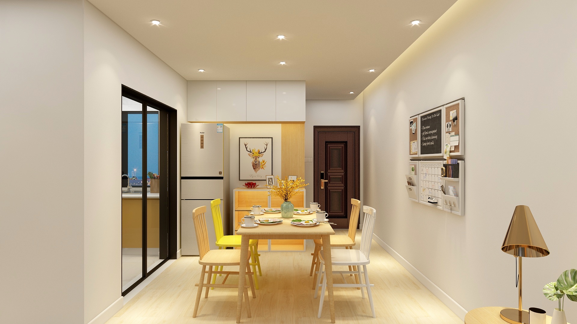 一八八啊九六五二二二五零-95m2北欧原木风装修效果图