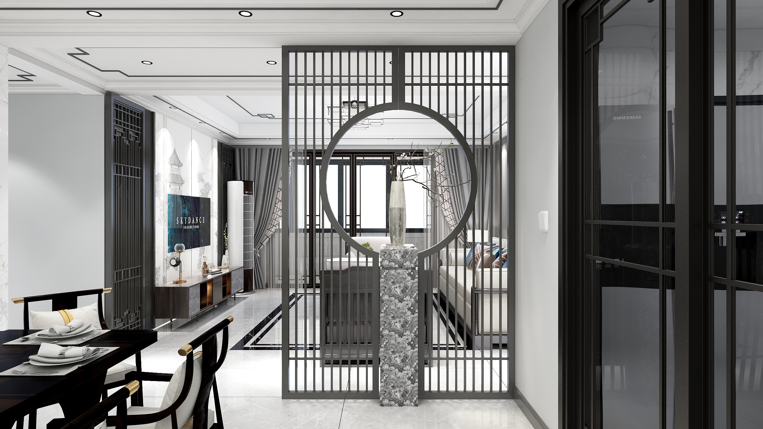 一只小熊丿-5~6栋-1户型新中式-装修设计方案