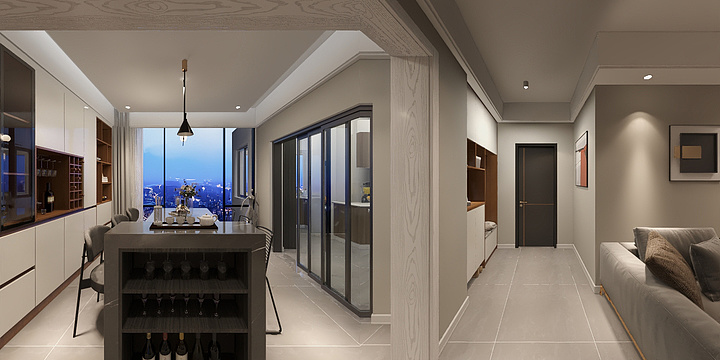 大秦Chin-125平米三房现代风格-装修设计方案