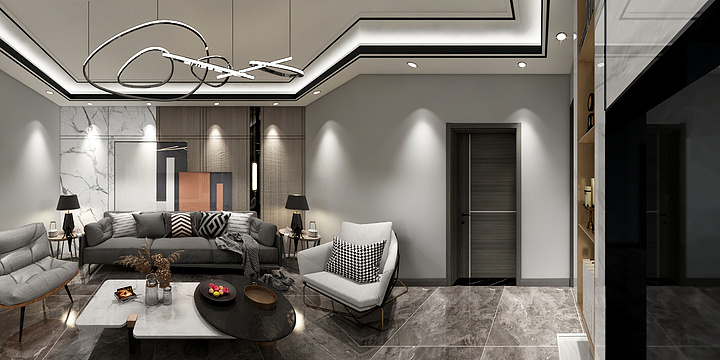 L文江-现代轻奢三房-装修设计方案