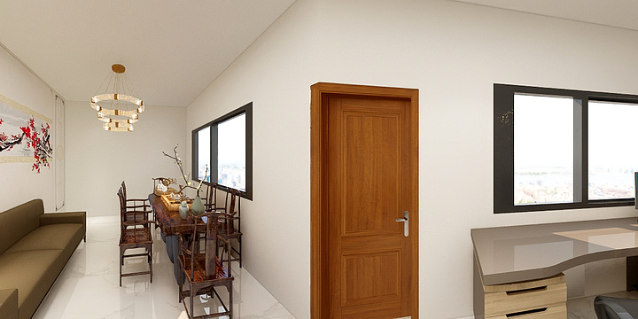 阳光装饰工程部-快递公司办公室-装修设计方案