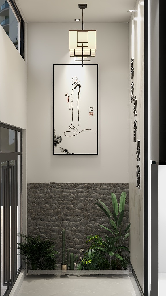 LS6587-坚基美丽城商铺一楼及夹层效果图-装修设计方案