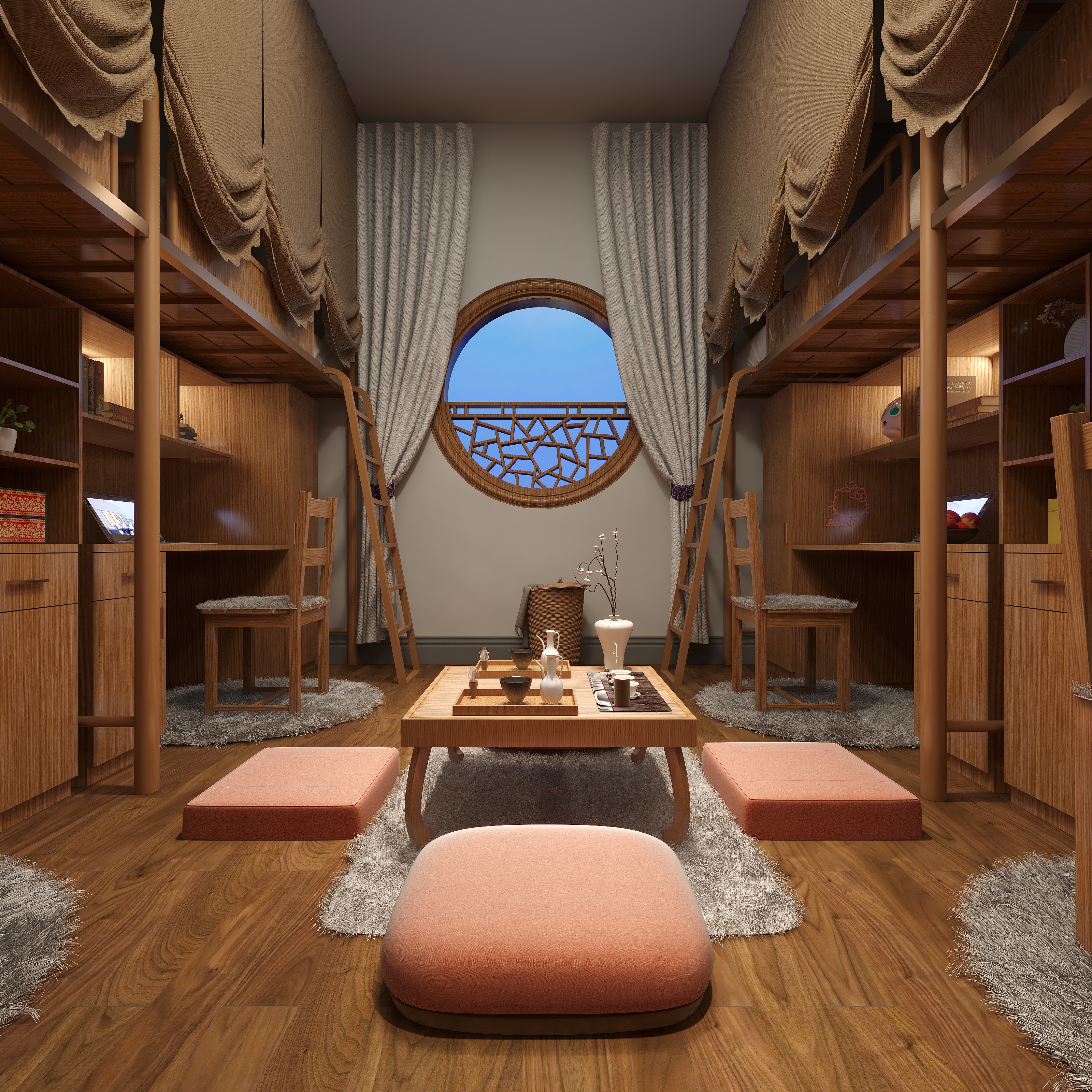 校富华-宿舍设计比赛装修效果图