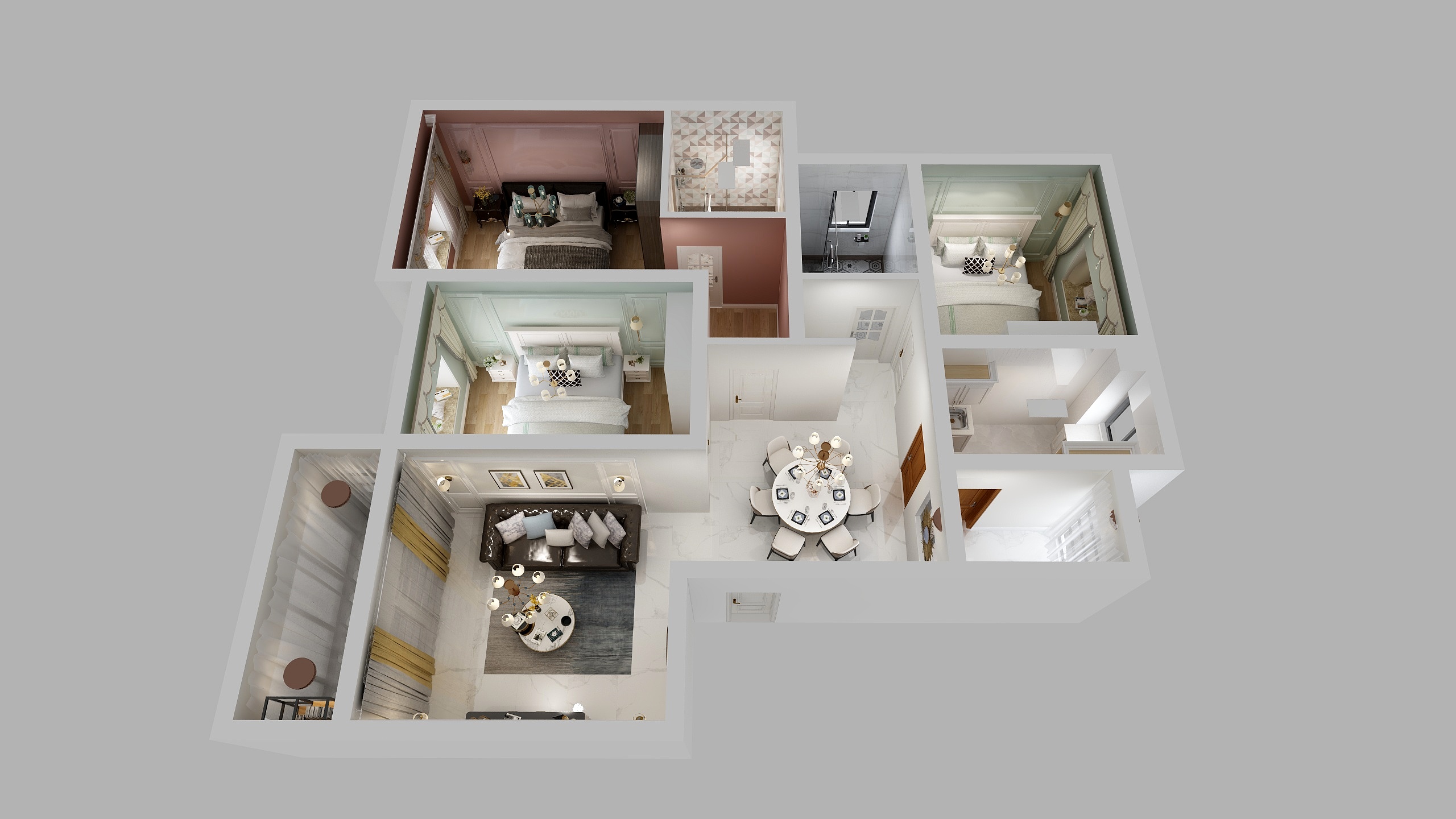 孤舟先生-《刘宜锵》闽602安澜雅苑30栋1单元602设计方案。-装修设计方案