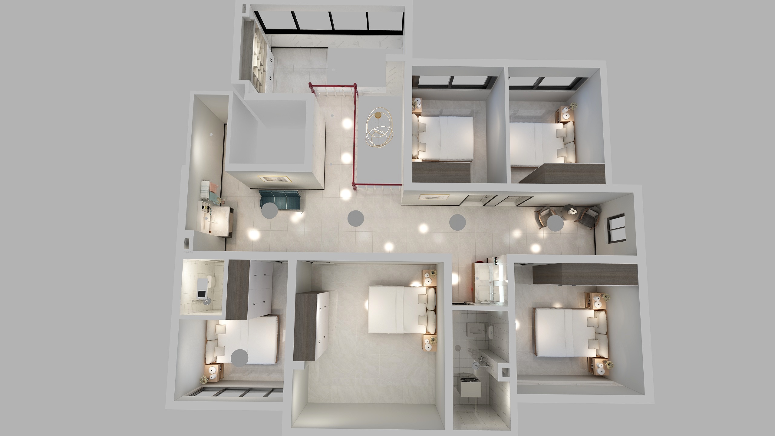 龙胜鼎尚装饰-一品尊一期18楼复式-装修设计方案