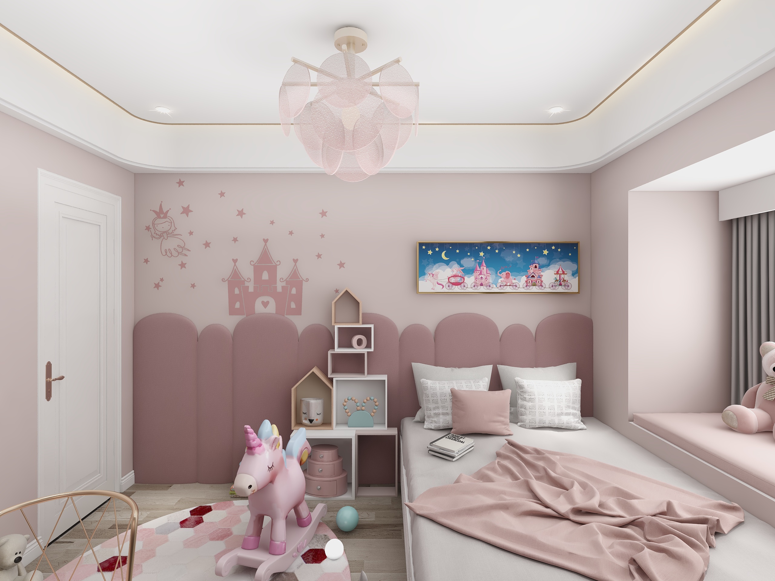 湛智华-美式轻奢174平3房装修效果图