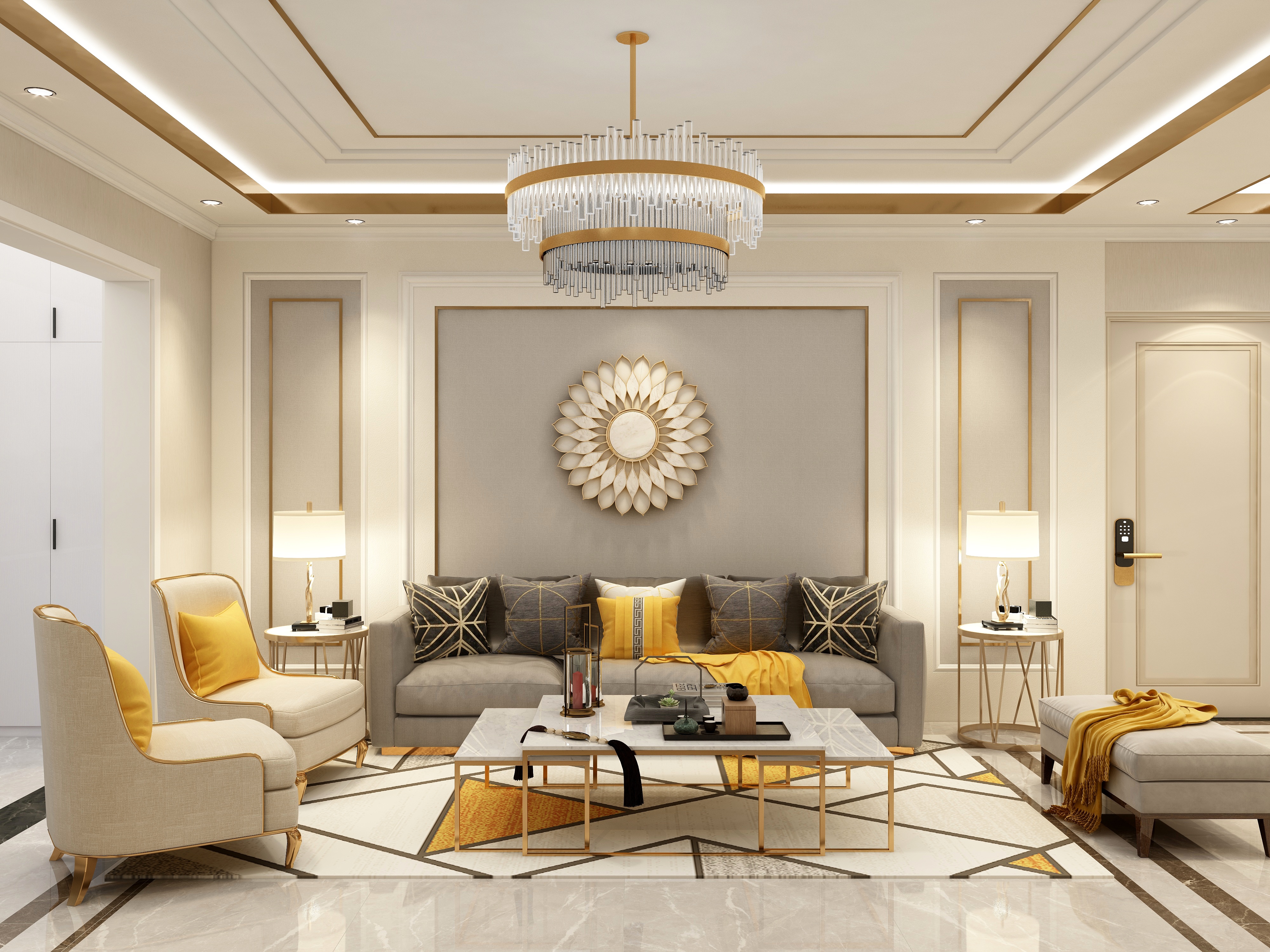 庄育霖-轻奢-西宁城北夏都名邸装修效果图