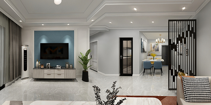 那蓝真天-半岛帝城23#2-2901-装修设计方案