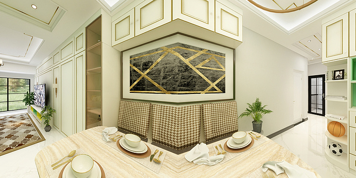 设计师刘摇-时代小镇府邸-装修设计方案