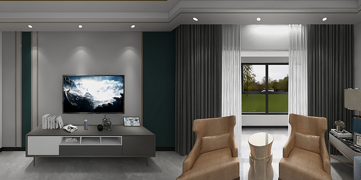 礼县美居装饰-祥福园邱先生雅居效果图-装修设计方案