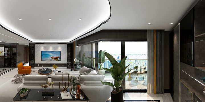 oM洋o-柏径装饰-M洋设计-赤水-大平层后现代设计-装修设计方案